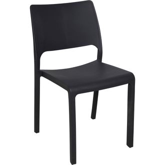 Dmora Silla Monobloque Apilable, Made In Italy, Color Antracita, Medidas 52,50 X 82 X 46,50 Cm, Con Embalaje Reforzado - Dmora