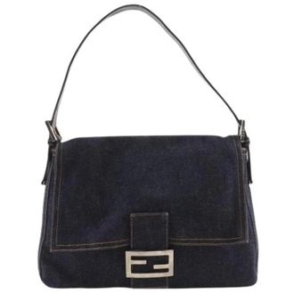 Fendi Pre-owned Vintage Schoudertas - Dames - Pre-owned - Blauw - Maat: ONE Size Denim