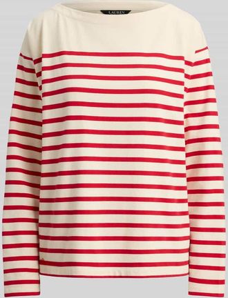 Lauren Ralph Lauren Regular Fit Pullover aus reiner Baumwolle in Rot Melange, Gr&ouml;&szlig;e XXL