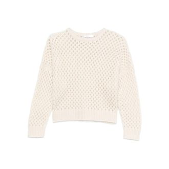 Max Mara Open-knit Long-sleeve Sweater