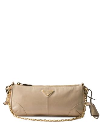 Prada medium Re-Edition shoulder bag - women - CALFSKIN - OS - Neutrals