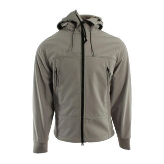 C.P. Company Hooded Zip-Front Jacket - Heren - Zomerjassen - Grijs - S - Polyester - Jassen
