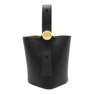 Loewe Pre-owned Bucket Bags, female, Black, Size: ONE SIZE Pre-owned Pebble Smooth Calf Shoulder Bag