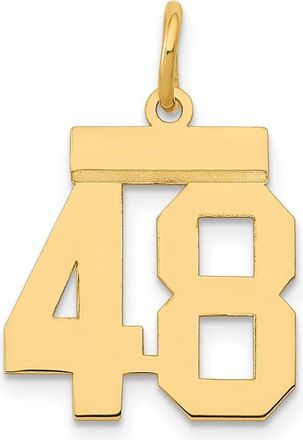 Diamond2Deal 14k Yellow Gold Small Polished Number Charm Pendant