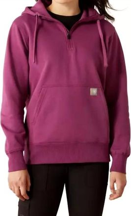 Ariat Rebar Skill Set 1/2-Zip Hoodie In Grape Kiss