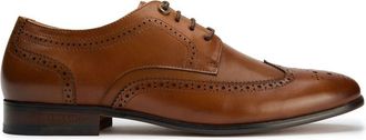 Simon Carter Mens Arne Brogue Shoes - Tan Leather - Size UK 10