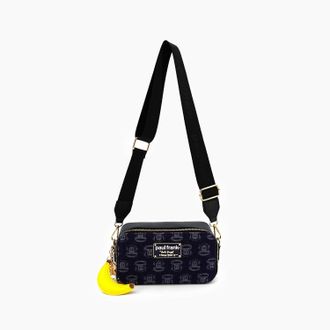 Like Dreams Womens Paul Frank Goin Bananas Crossbody Bag In Dark Denim