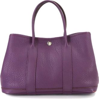 Herm&egrave;s Cassis Negonda Leather Handbag Tote Bag (Pre-Owned)
