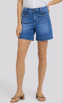 NYDJ Ella Patch Pocket Denim Shorts in Salton at Nordstrom, Size 12