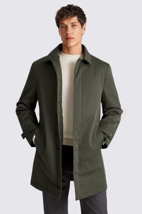 Moss Khaki Wadded Raincoat