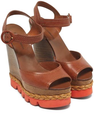 Dolce & Gabbana Sandalen met sleehak - Bruin