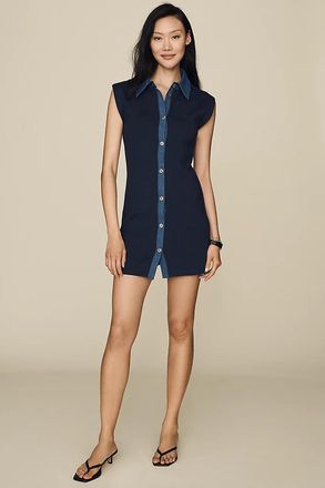 Maeve Knit Mini Shirtdress