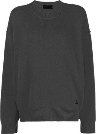 Dsquared2 Rondgebreide trui - Heren - Ronde hals truien - Zwart - XS - Wol - Truien & Vesten