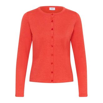Saint Tropez Gebreid Vest - Dames - Truien - Rood - Maat: S