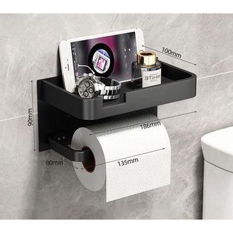 OEM Soporte Para Papel Higi&eacute;nico, Soporte Ligero Y Lujoso Para Papel Higi&eacute;nico, Soporte Para Tel&eacute;fono M&oacute;vil (negro)