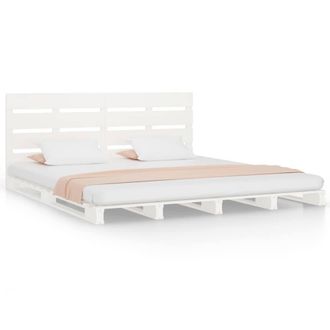 Berkfield Home Bed Frame White 140x200 cm Solid Wood Pine