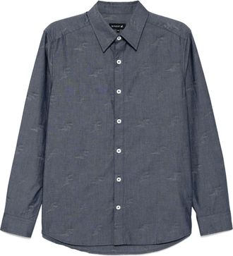 Sport b. Camicia Aop jacquard - Blu