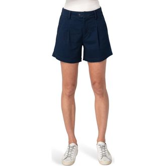 Liverpool L.A. Pleated Trouser Shorts in Deep Midnight at Nordstrom, Size 16