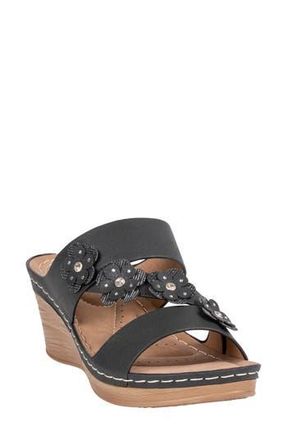 GC SHOES Halia Wedge Sandal in Black at Nordstrom Rack, Size 7.5