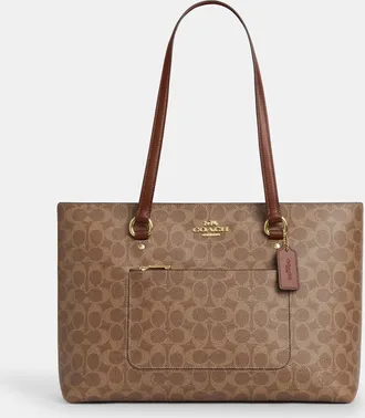 Coach Station Tote Bag In Signature Canvas