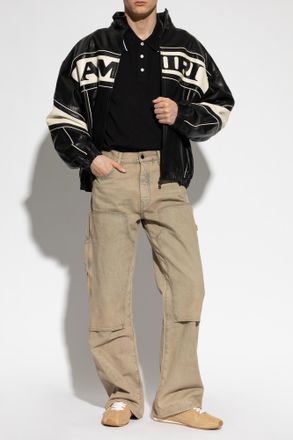 Amiri Polo With Logo, Mens, Black