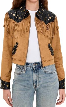 Show me your Mumu Wilson Faux Suede Jacket In Sepia