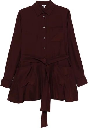 Loewe Blousetop met ceintuur - Rood
