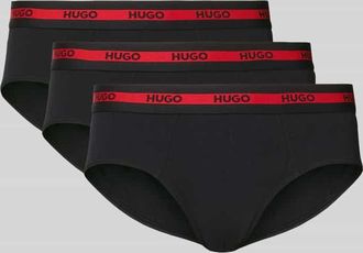 HUGO BOSS Slip mit elastischem Logo-Bund im 3er-Pack in Black, Größe XXL