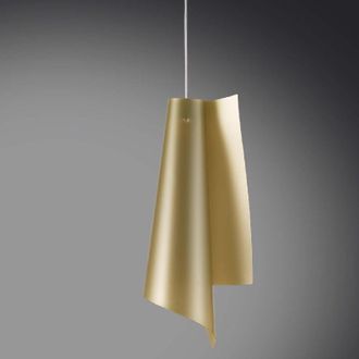 Linea Zero Linea Zero - L&aacute;mpara De Suspensi&oacute;n En Polilux Vela Gold Di&aacute;metro 19 X H49 Cm
