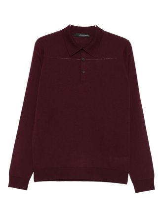 Jeordie's long-sleeve polo shirt - men - Fabric - M - Red