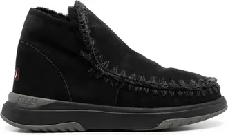 Mou Schoenen, Heren, Zwart, 45 EU, Wol, Lace-up Boots
