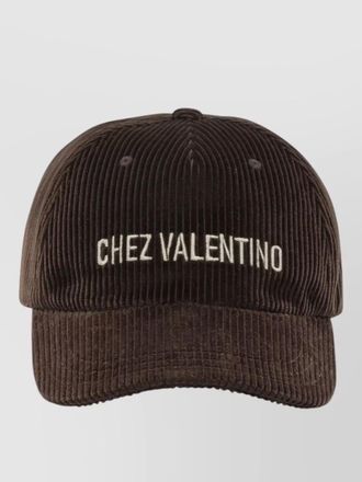 Valentino Garavani chez valentino corduroy baseball cap curved brim