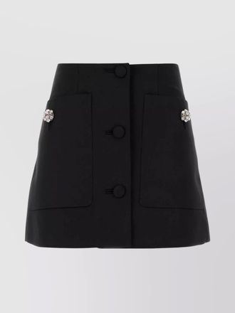 Prada virgin wool mini skirt