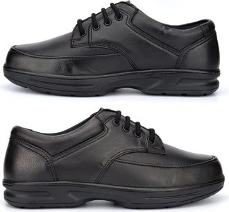 Generic Mens Real Leather Shoes Mens Comfort Shoes Size 6 Boys Shoe Size 7 Extra Large Shoe Wide Leather Upper Extra Large Sizes Lace Up Fastening EE Fitting 