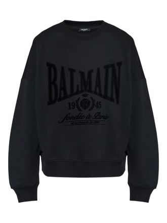 Balmain logo-print sweatshirt - Black