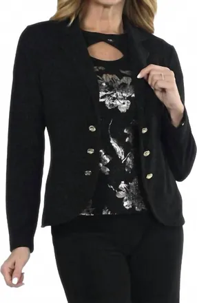 Frank Lyman Design Knit Jacket In Black