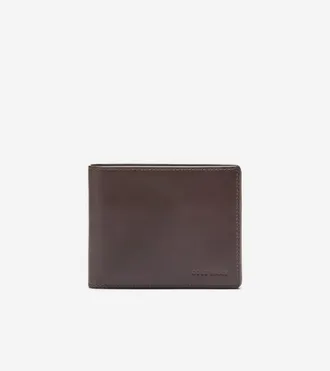 Cole Haan Mens Leather Slimfold Wallet - Brown