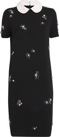 Tory Burch Embellished Wool-Blend Midi Dress Size S