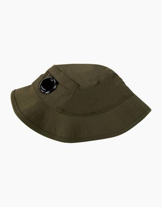 C.P. Company Mens Cp Company Chrome R Lens Bucket Hat Khaki 683 - Size: XL