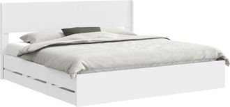vidaXL Estructura De Cama Con Almacenamiento Y Cabecero Blanco Vidaxl