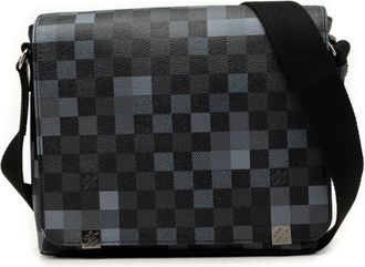 Louis Vuitton Damier Graphite Black Gray Pvc Leather Shoulder Bag (Pre-Owned)