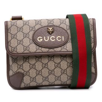 Gucci Canvas Schoudertas Met Verstelbare Band