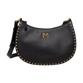 Pinko Borsa a tracolla Half Moon Mini con borchie - - Bags - Donna - Nero - ONE SIZE