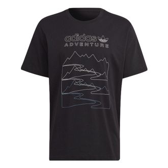 adidas originals Adventure Mountain Front T-shirt Black HK5007