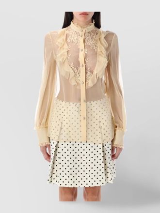 Valentino Garavani chiffon and lace shirt