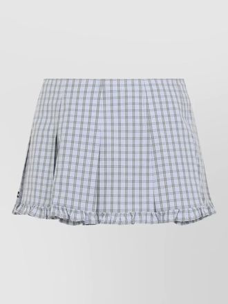 Miu Miu checked cotton mini skirt shorts