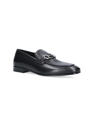 Ferragamo Mens Flat Shoes Black Leather
