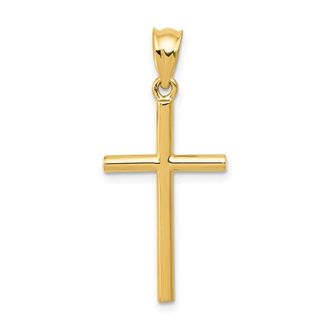 Diamond2Deal 14k Yellow Gold Cross Pendant
