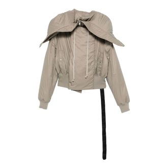 Rick Owens Light Jackets, female, Beige, Size: S Cropped Alice Parka