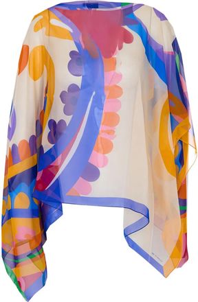 Etro printed top - women - Fabric - OS - Blue